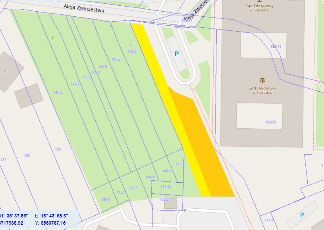 Spór o parking przy sądzie w Sieradzu