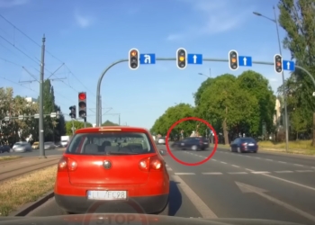 Kierowca z Łodzi zawracał z pasa do jazdy na wprost