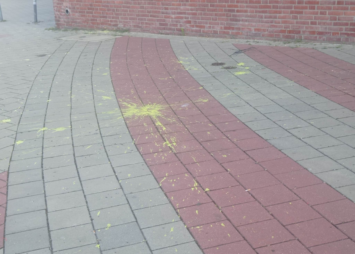 Zniszczenia na stadionie Widzewa