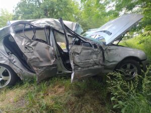 Pijany kierowca w gminie Widawa. Wypadek