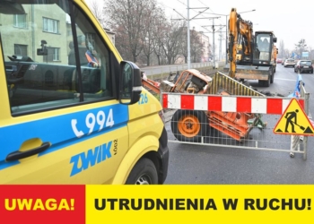 Prace wodociągowe na ul. 3 Maja spowodują zmianę trasę linii 63