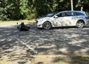 Wypadek z udziałem motocyklisty na Unii Lubelskiej