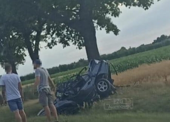 wypadek na krajowej 14 koło Strykowa