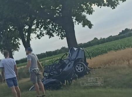 Śmiertelny wypadek na krajowej 14 koło Strykowa 1 wypadek na krajowej 14 koło Strykowa