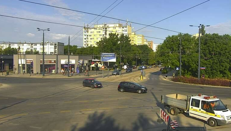 zatrzymanie ruchu tramwajów na Dąbrowskiego