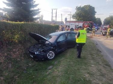 Wypadek w powiecie radomszczańskim. Jedna osoba ranna