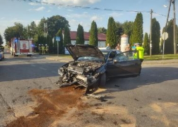 Wypadek w powiecie radomszczańskim. Jedna osoba ranna