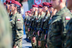 Przysięga żołnierzy dobrowolnej zasadniczej służby wojskowej w Łodzi
