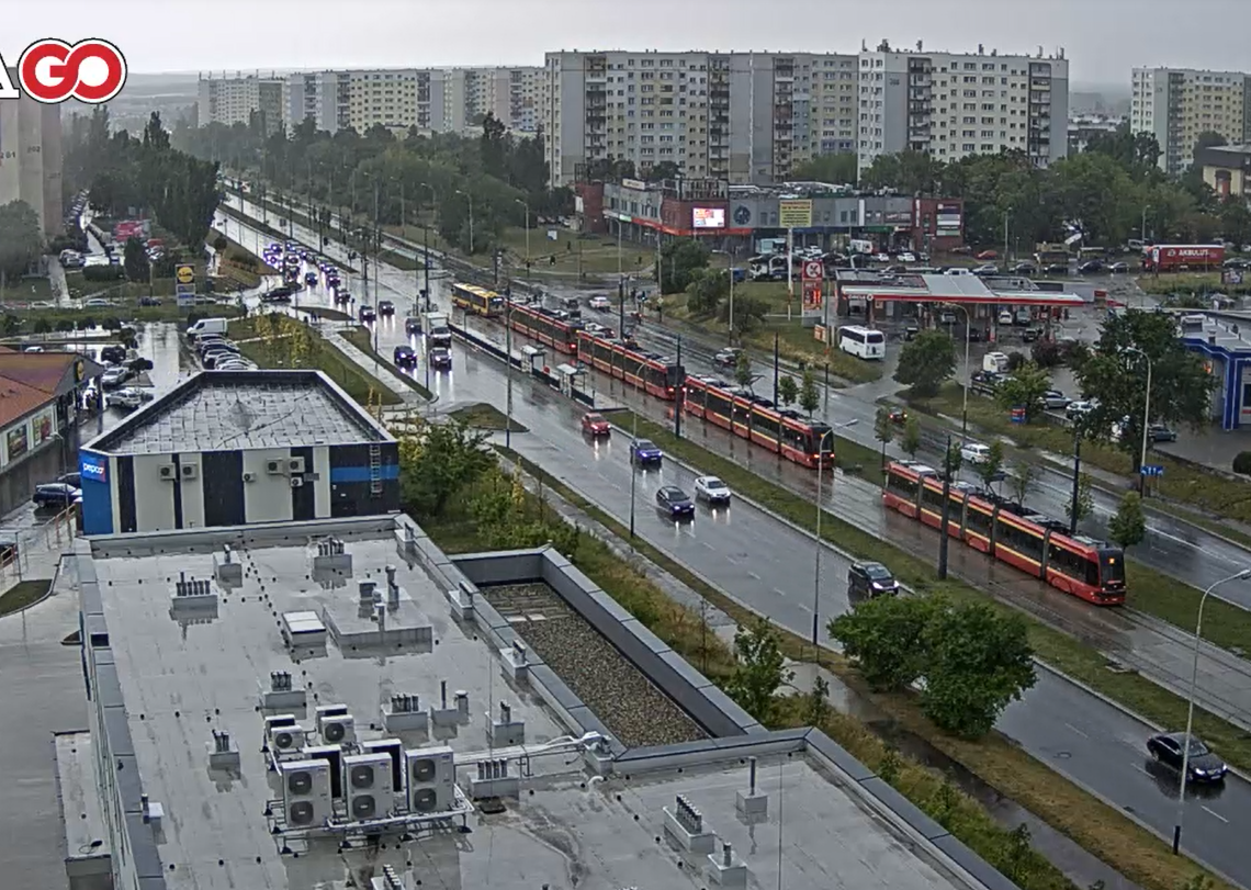 zatrzymanie ruchu tramwajowego na Retkini