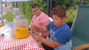 Owocowy biznes w Piotrkowie. Dzieci sprzedają lemoniadę