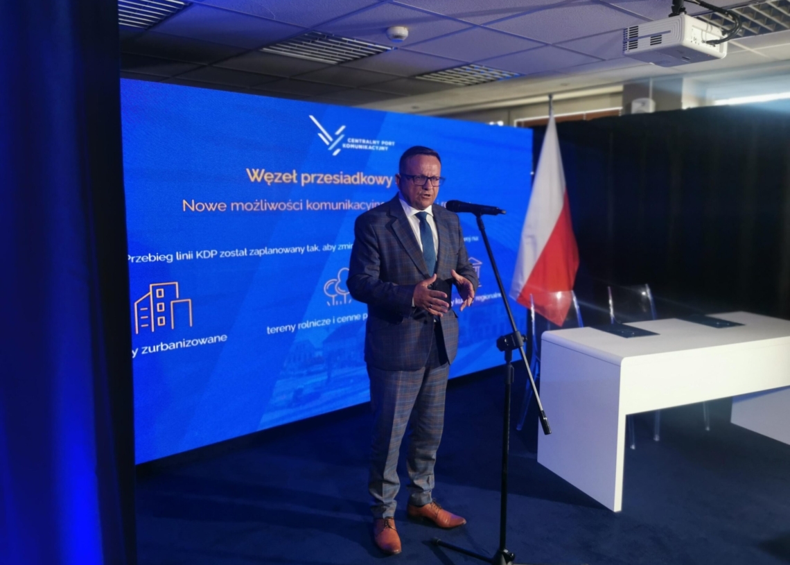 Sieradz: podpisano porozumienie o współpracy ws. budowy węzła przesiadkowego KDP będącego częścią projektu CPK