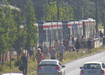 zatrzymanie ruchu tramwajów na Piłsudskiego