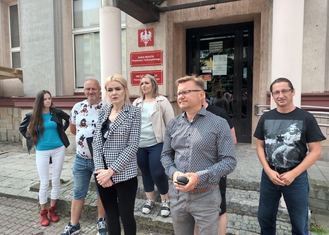 Zwolennicy referendum w Piotrkowie Tryb.