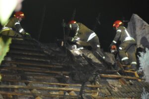 Pożar domu w Dąbrowie Wielkiej