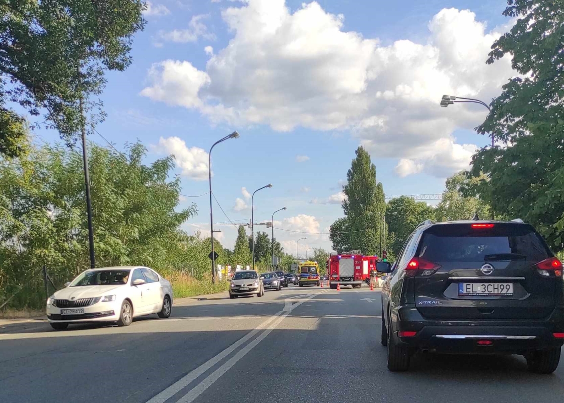 Wypadek na skrzyżowaniu Wólczańskiej i Wróblewskiego