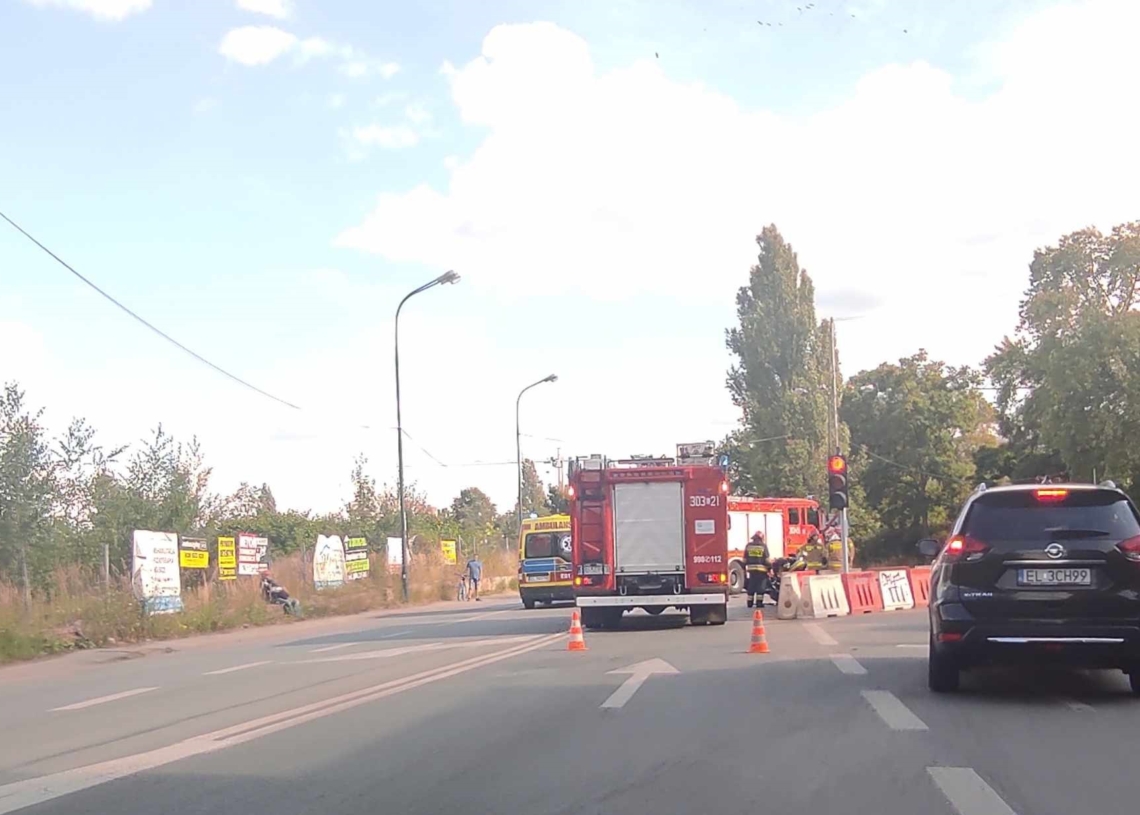 Wypadek na skrzyżowaniu Wólczańskiej i Wróblewskiego