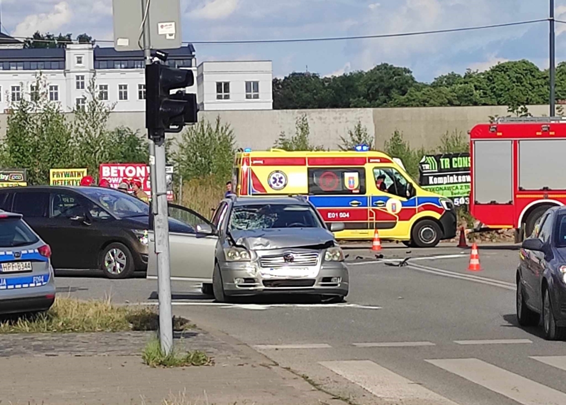na skrzyżowaniu Wólczańskiej i Wróblewskiego