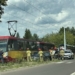 kolizja osobówki z tramwajem