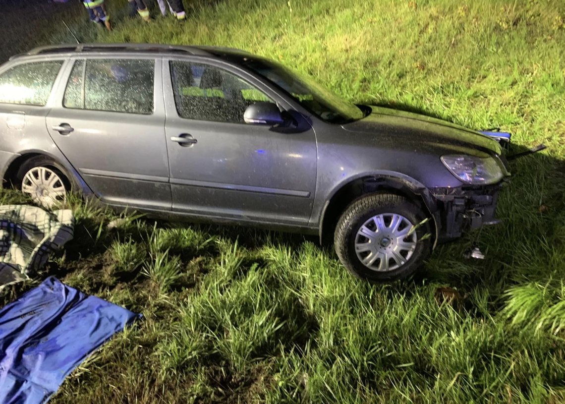 Wypadek na DK92 w Kompinie. 4 osoby ranne, w tym dzieci