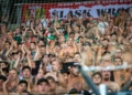 Doping kibiców w meczu Widzew Łódź - Śląsk Wrocław