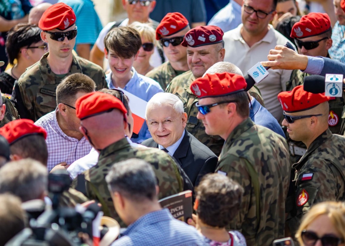 Wicepremier Jarosław Kaczyński na pikniku wojskowym w Uniejowie [ZDJĘCIA]