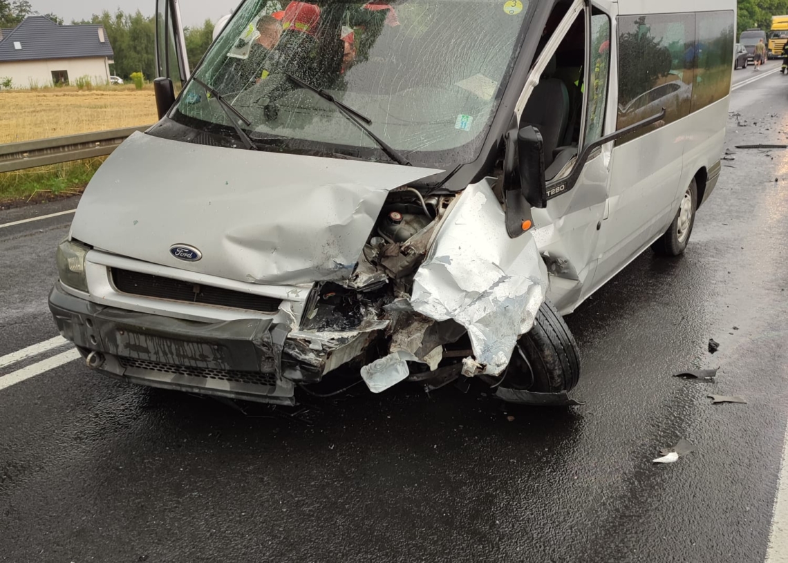 Wypadek Kamionka. Fot.: PSP Wieluń
