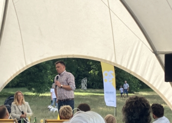 Szymon Hołownia spotkał się z mieszkańcami Łodzi
