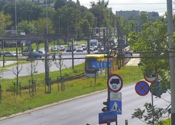 zatrzymanie ruchu tramwajów na Włókniarzy