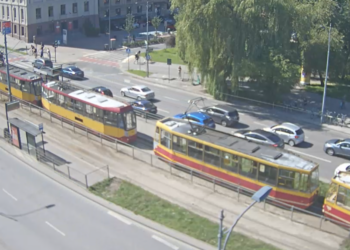 zatrzymanie ruchu tramwajowego na ulicy Zachodniej