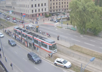 zatrzymanie ruchu tramwajowego na Zachodniej