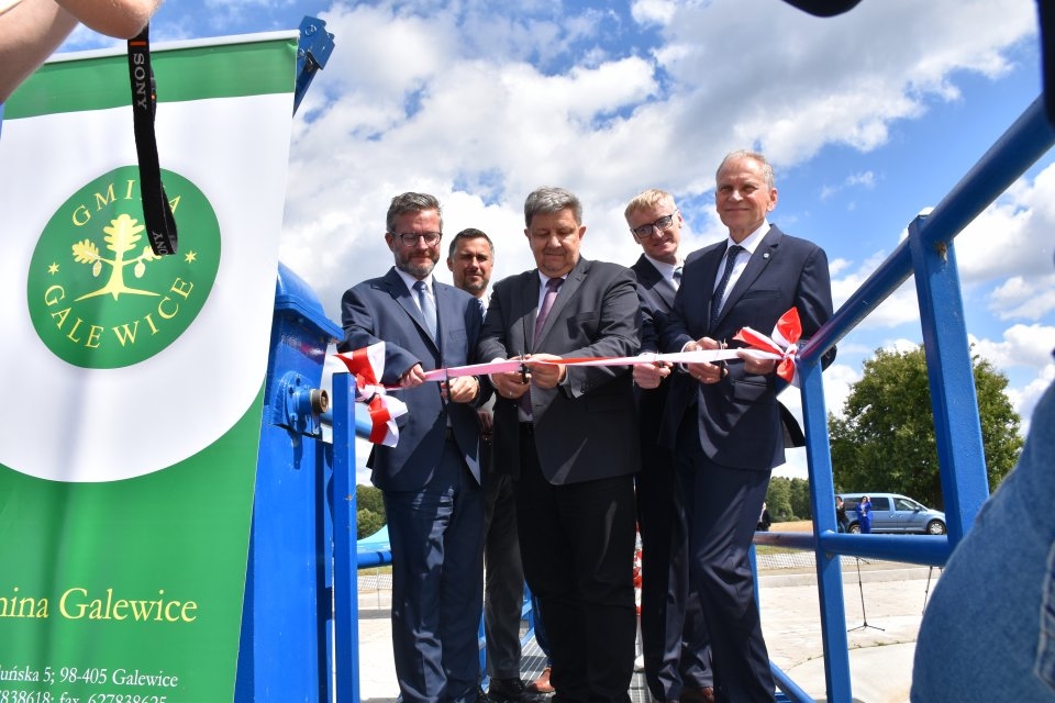 Otwarcie jazu Oświecim w powiecie wieruszowskim