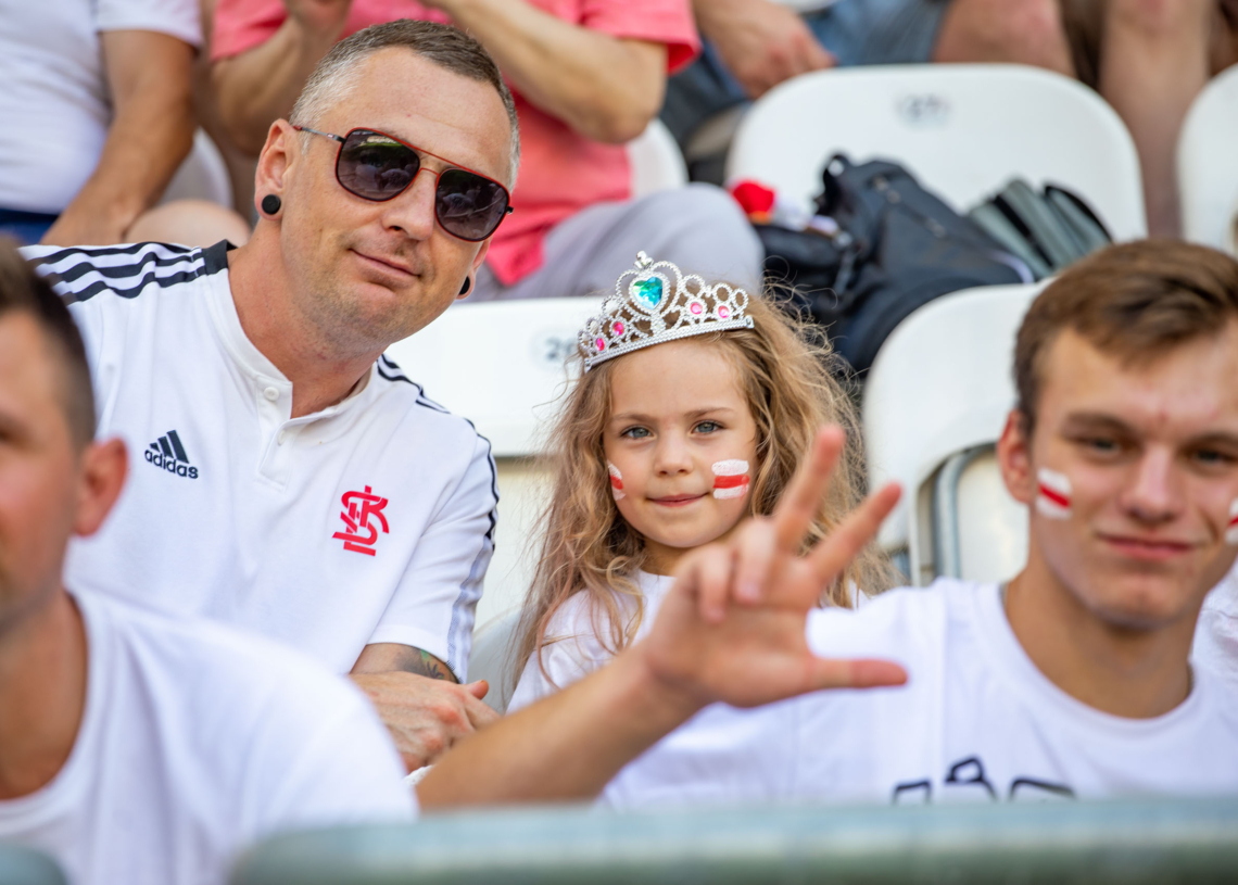 Doping kibiców w meczu ŁKS Łódź - Pogoń Szczecin