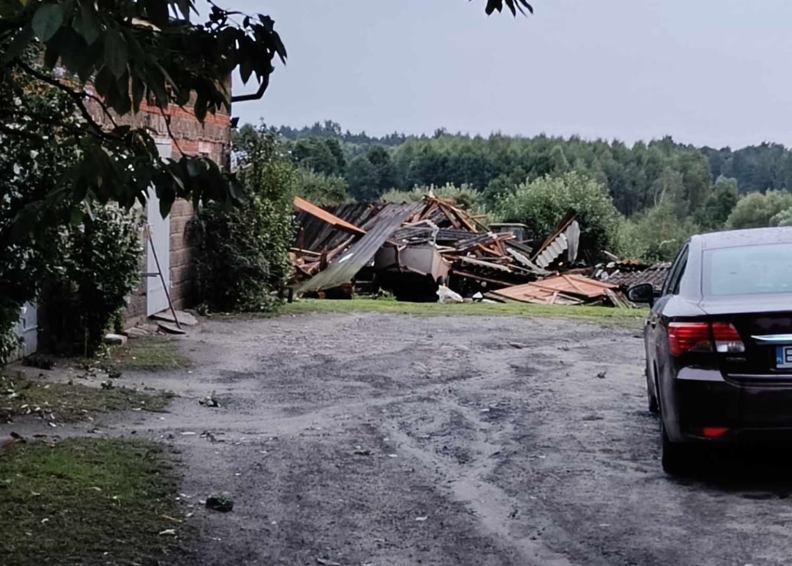 Trąba powietrzna w Łódzkiem