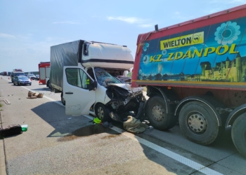 Wypadek na A1 w Tuszynie