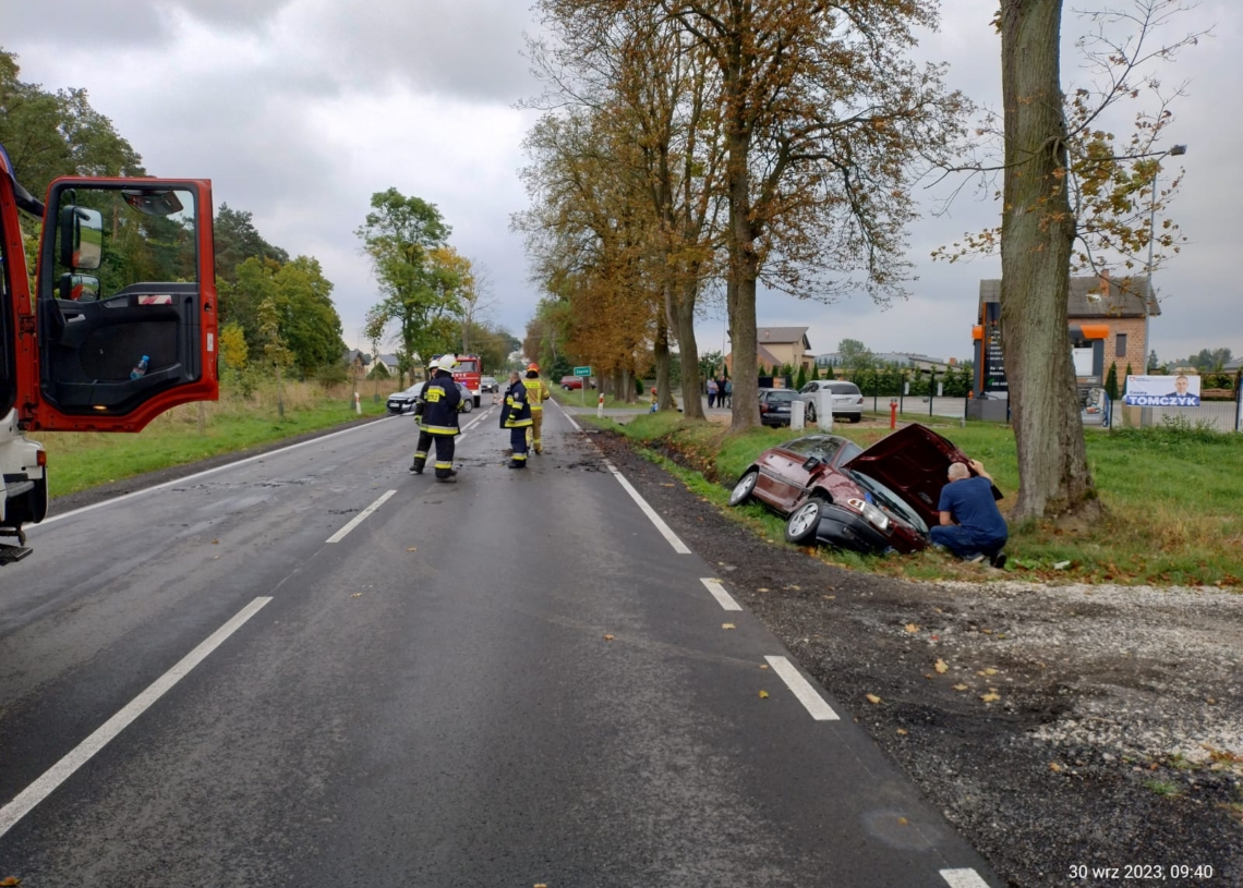 Wypadek w miejscowości Zapole. 1 osoba ranna