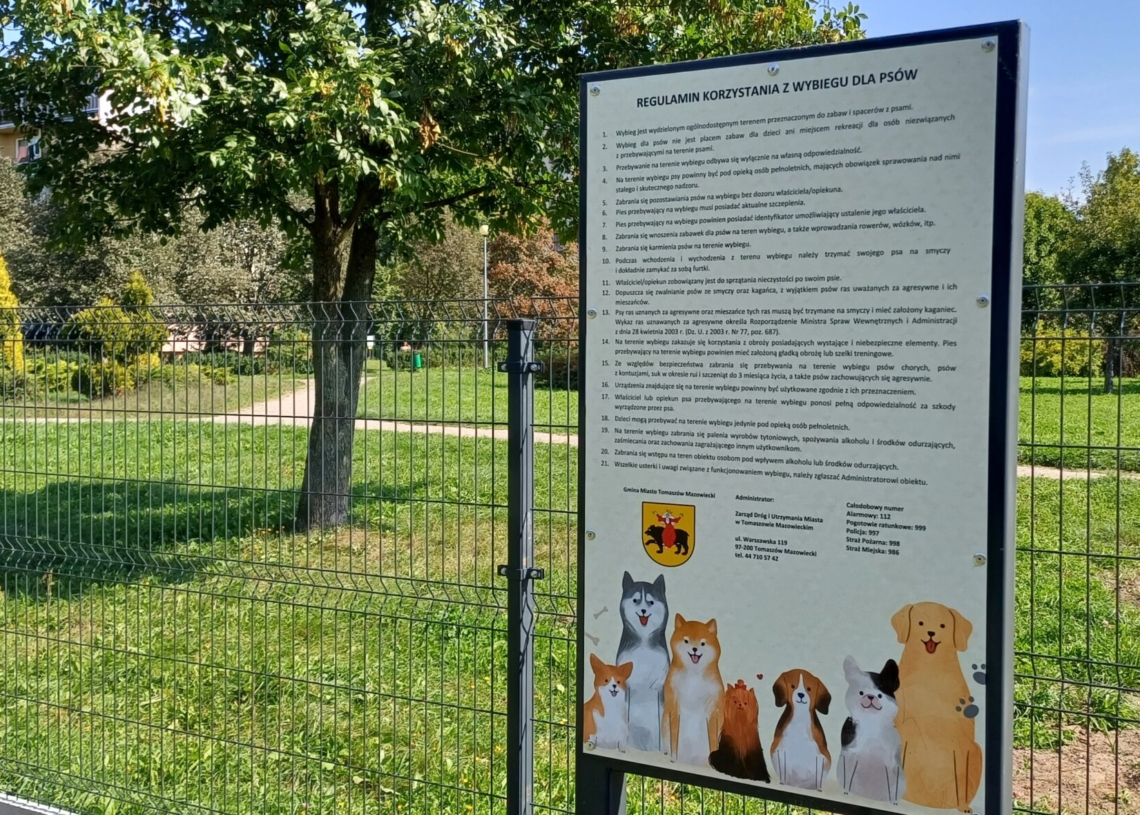 Plac zabaw dla zwierząt w Tomaszowie Mazowieckim. Fot.: Monika Gosławska