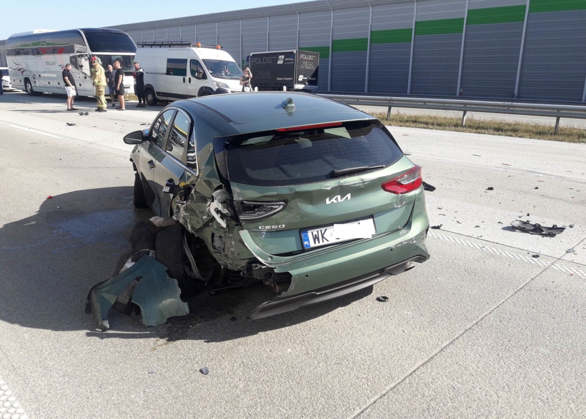 Wypadek na A1 w kierunku Katowic