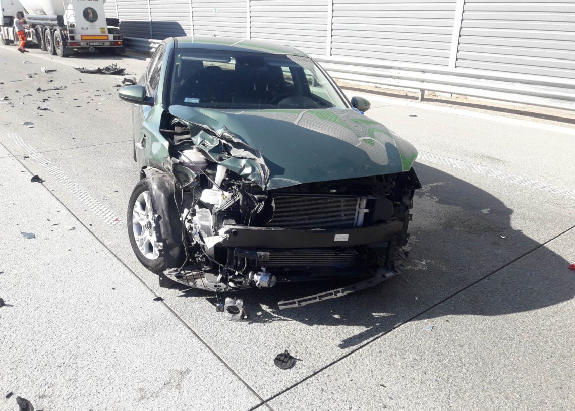 Wypadek na A1 w kierunku Katowic