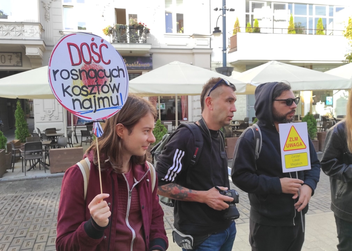 Protest Łódzkiego Stowarzyszenia Lokatorów. Przeciw dotkliwym skutkom polityki mieszkaniowej