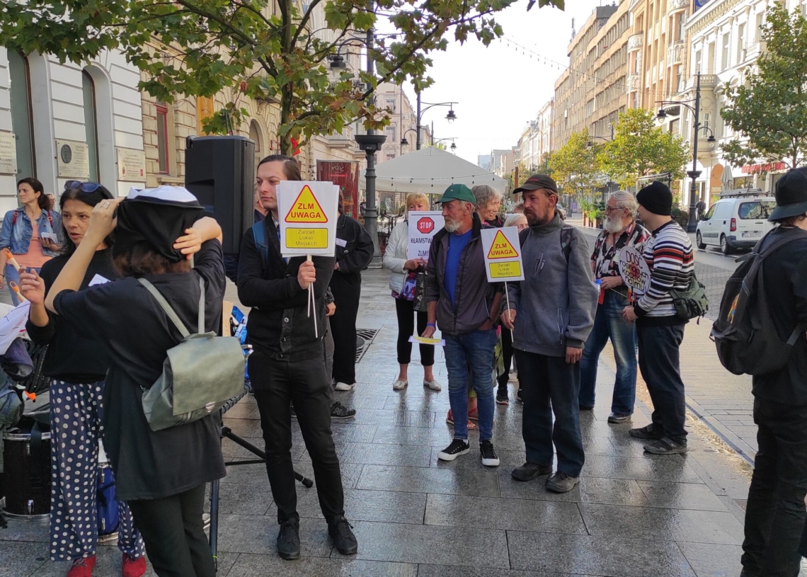 Protest Łódzkiego Stowarzyszenia Lokatorów. Przeciw dotkliwym skutkom polityki mieszkaniowej