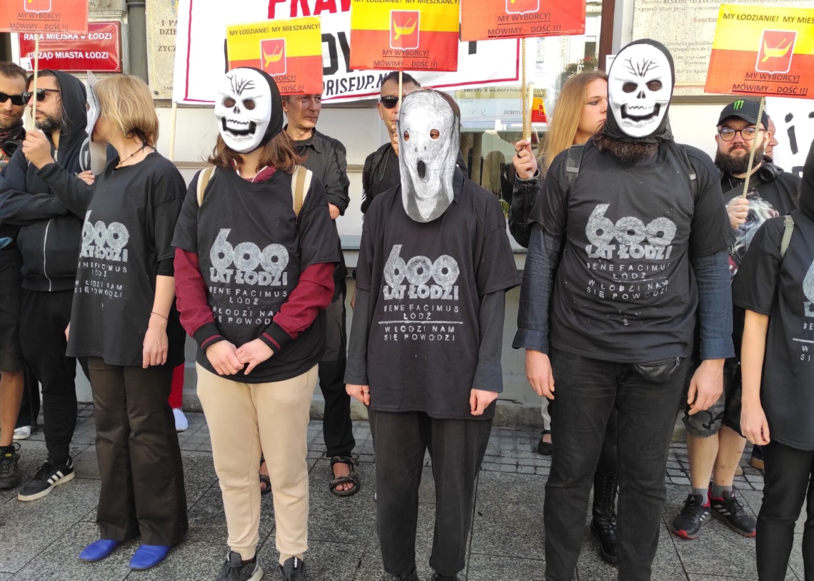 Protest Łódzkiego Stowarzyszenia Lokatorów. Przeciw dotkliwym skutkom polityki mieszkaniowej