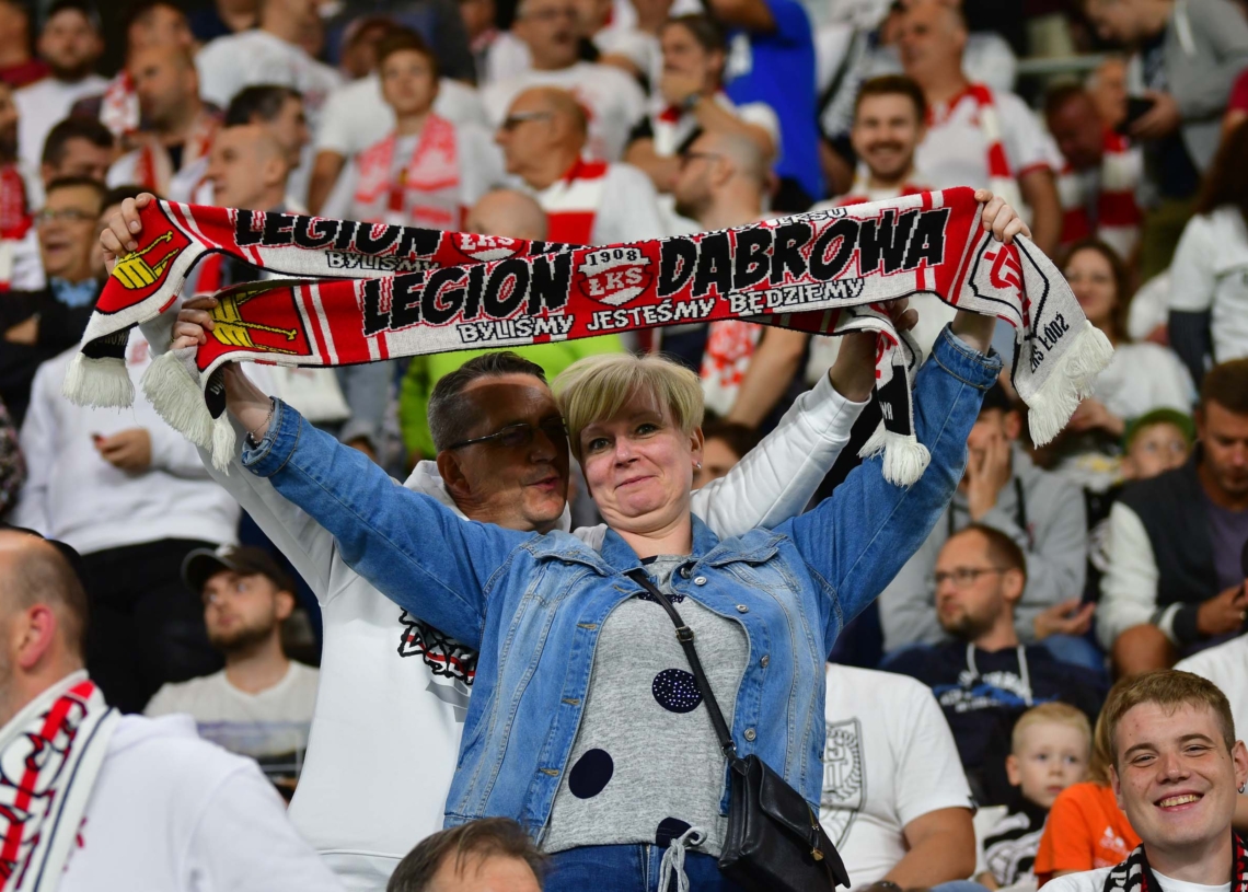 Doping kibiców na meczu ŁKS Łódź - Jagiellonia Białystok