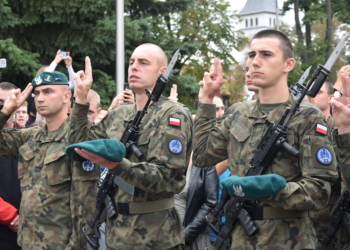 Przysięga wojskowa w Sieradzu