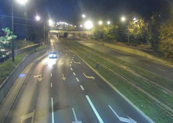 zatrzymanie ruchu tramwajowego na ulicy Rzgowskiej