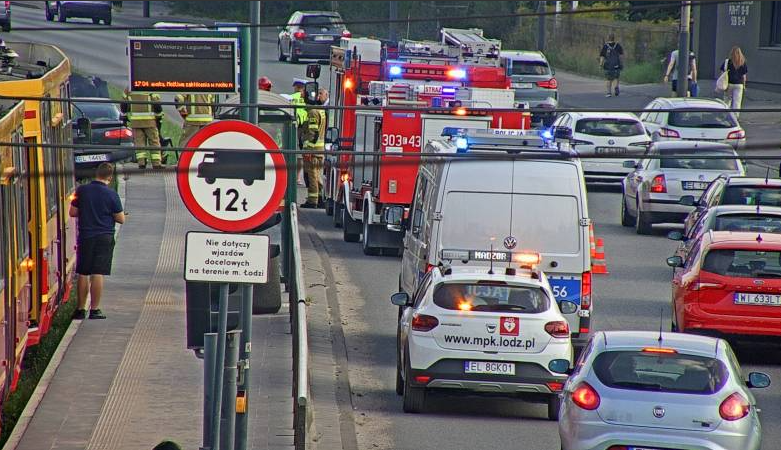 zatrzymanie ruchu tramwajowego na alei Włókniarzy