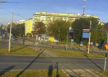zatrzymanie ruchu tramwajowego na ulicy Pomorskiej