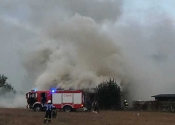 Pożar w Rossoszycy w powiecie sieradzkim