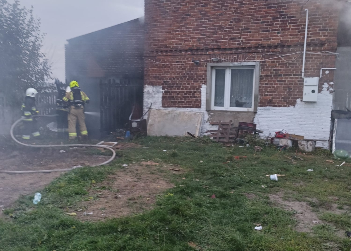 Pożar w Rossoszycy w powiecie sieradzkim