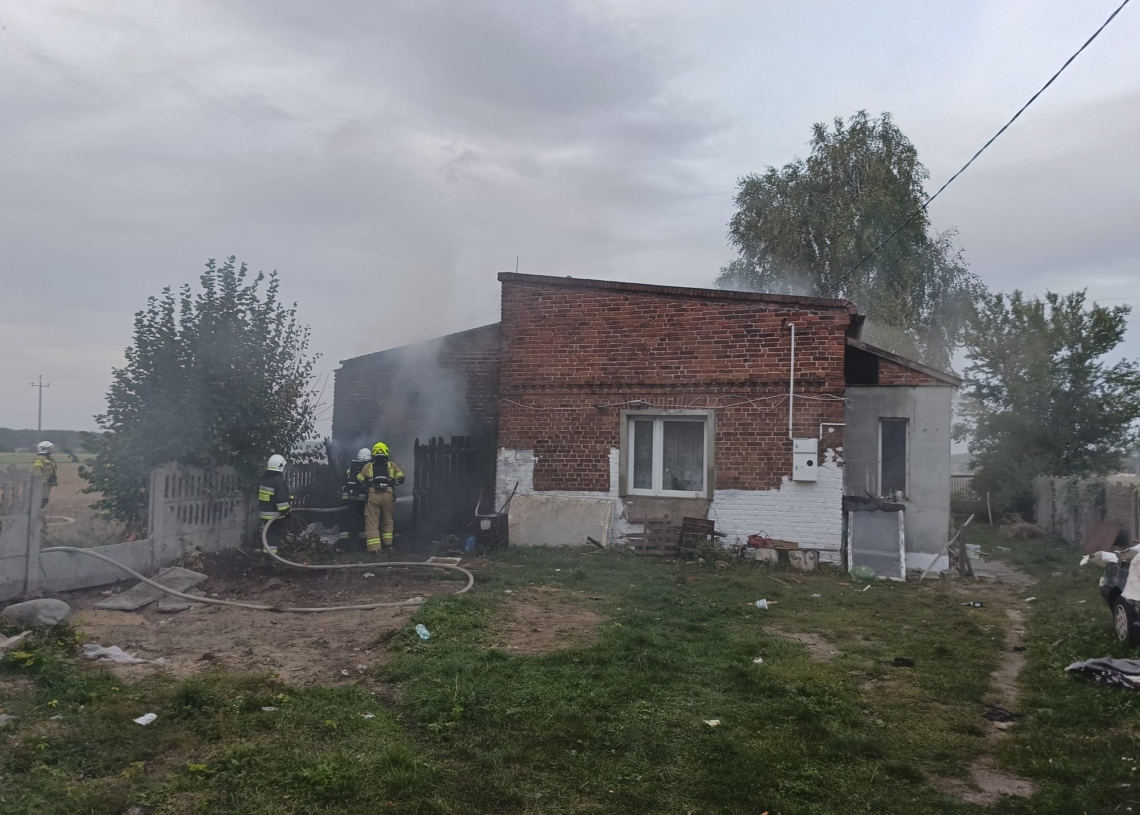 Pożar w Rossoszycy w powiecie sieradzkim