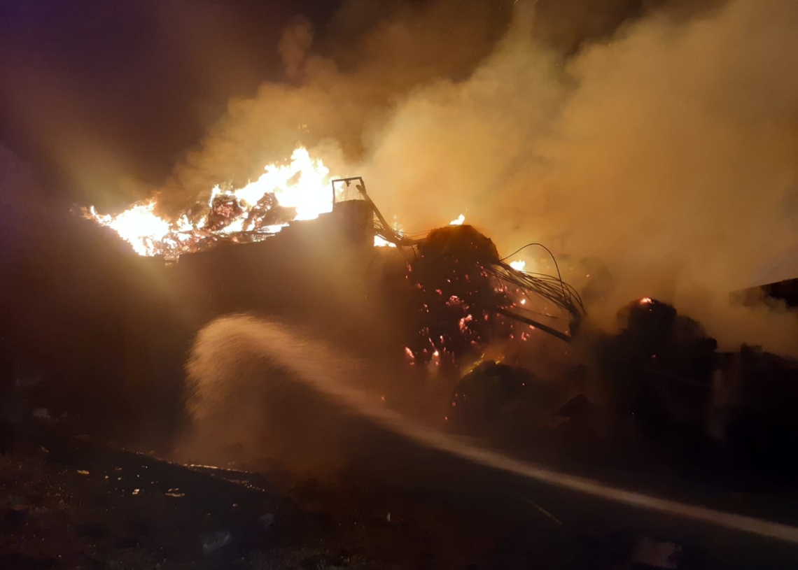 Pożar - Grójec Wielki. Foto. KP PSP Sieradz